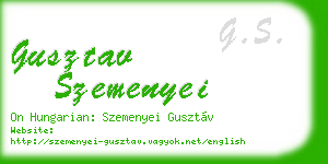 gusztav szemenyei business card