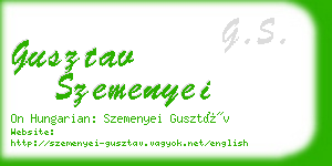 gusztav szemenyei business card